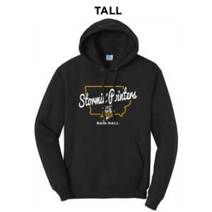 CPU Baseball TALL Classic Pullover Hooded Sweatshirt-Black