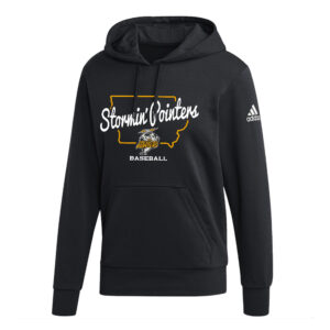 CPU Baseball Adidas Fleece Hooded Sweatshirt- Black