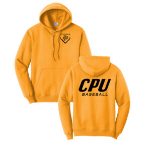 CPU Baseball Unisex Fleece Hooded Sweatshirt-Gold