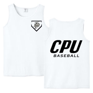 CPU Baseball Comfort Colors Men Heavyweight Ring Spun Tank Top-White