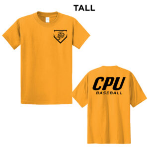 CPU Baseball Tall Short Sleeve Tee- Gold