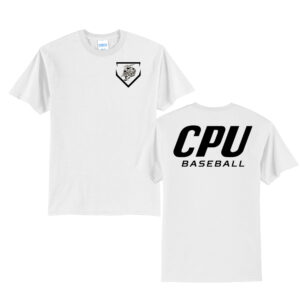 CPU Baseball Unisex Short Sleeve Tee-White