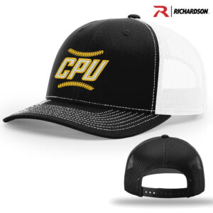 CPU Baseball Richardson Pro Crown Mesh Back Adjustable back cap Split-Black/White