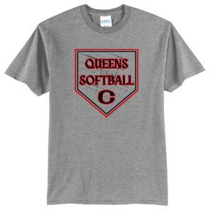 Queens Softball Unisex Short Sleeve Tee-Athletic Heather