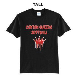 Queens Softball Tall Short Sleeve Tee-Black