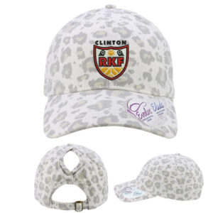 River King Soccer Infinity Her Women’s Garment-Washed Fashion Print Cap -Snow Leopard