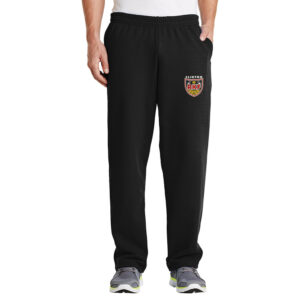 River King Soccer Men Open Bottom Pocketed  Classic Sweatpant-Black