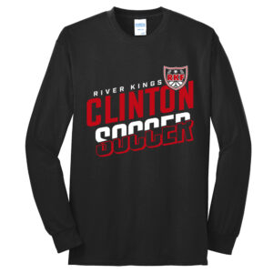 River King Soccer Unisex Cotton Long Sleeve Tee-Black