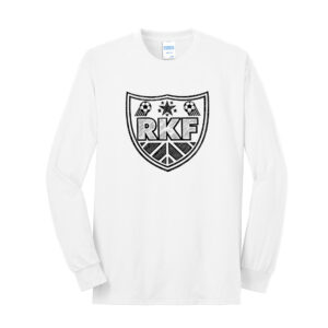 River King Soccer Unisex Cotton Long Sleeve Tee-White