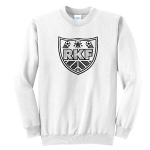River King Soccer Unisex Fleece Crewneck Sweatshirt-White