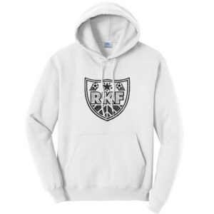 River King Soccer Unisex Classic Core weight Cozy Pullover Hooded Sweatshirt-White