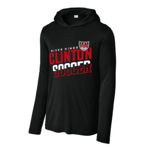 River King Soccer Sport-Tek Men Posi-UV Pro Long Sleeve Hoodie-Black