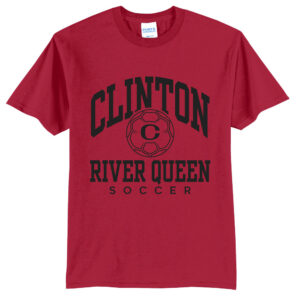 River Queen Soccer Unisex Short Sleeve Tee-Red