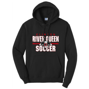 River Queen Soccer Unisex Fleece Hooded Sweatshirt-Black