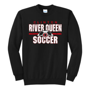 River Queen Soccer Unisex Fleece Crewneck Sweatshirt-Black