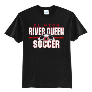River Queen Soccer Unisex Short Sleeve Tee-Black