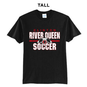 River Queen Soccer Tall Short Sleeve Tee-Black