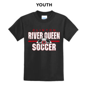 River Queen Soccer Youth Short Sleeve Tee-Black