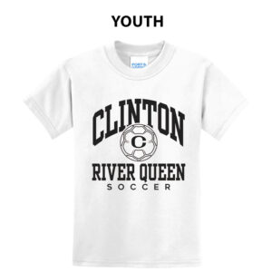 River Queen Soccer YOUTH Short Sleeve Tee-White