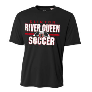 River Queen Soccer Adult Cooling Performance Tshirt -Black