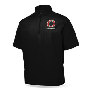 Clinton BB Player Gear Richardson PTS Baseball Barrage short sleeve 4-way stretch wind Jacket- Cage Jacket-Black