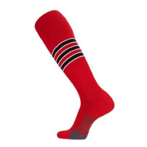 Clinton BB Player Gear TCK Dugout Series  baseball socks SCARLET white/Black Large (MEN 9-12 / LADIES 10-13)