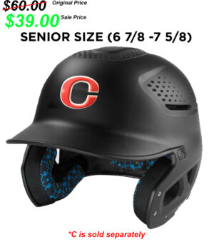 Clinton BB Player Gear Rawlings  Matte BLACK RX2 SERIES  BATTING HELMET  Senior size (6 7/8 -7 5/8)