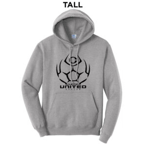 Clinton United Soccer Tall Fleece Hooded Sweatshirt-Athletic Heather