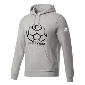 Clinton United Soccer Adidas Fleece Hooded Sweatshirt- MedGrey Heather