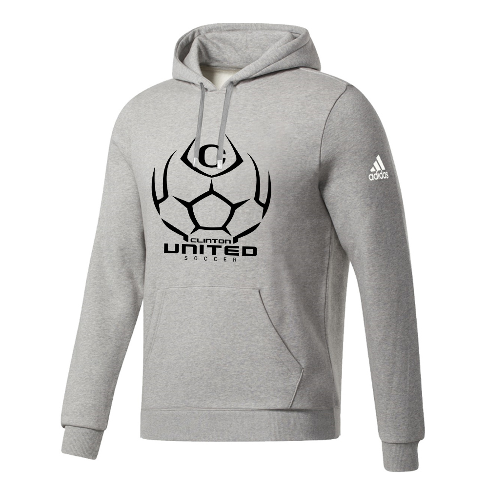 Clinton United Soccer Adidas Fleece Hooded Sweatshirt- MedGrey Heather