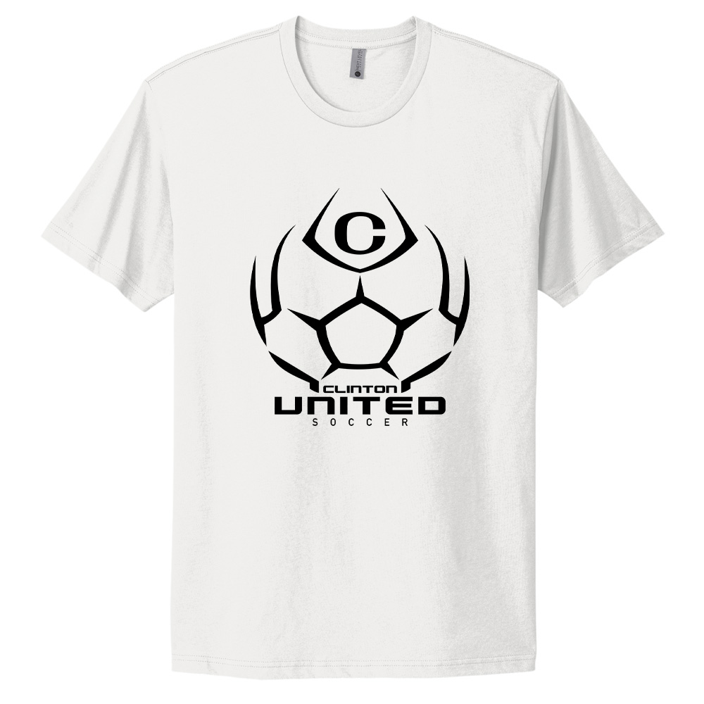 Clinton United Soccer Unisex Premium Short Sleeve Tee-White