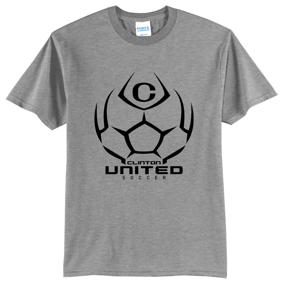 Clinton United Soccer Unisex Short Sleeve Tee-Athletic Heather