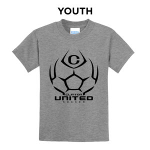Clinton United Soccer Youth Short Sleeve Tee-Athletic Heather