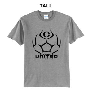 Clinton United Soccer Tall Short Sleeve Tee-Athletic Heather