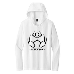 Clinton United Soccer District Made Mens Perfect Tri Long Sleeve Hoodie-White