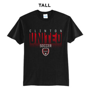 Clinton United Soccer Tall Short Sleeve Tee-Black