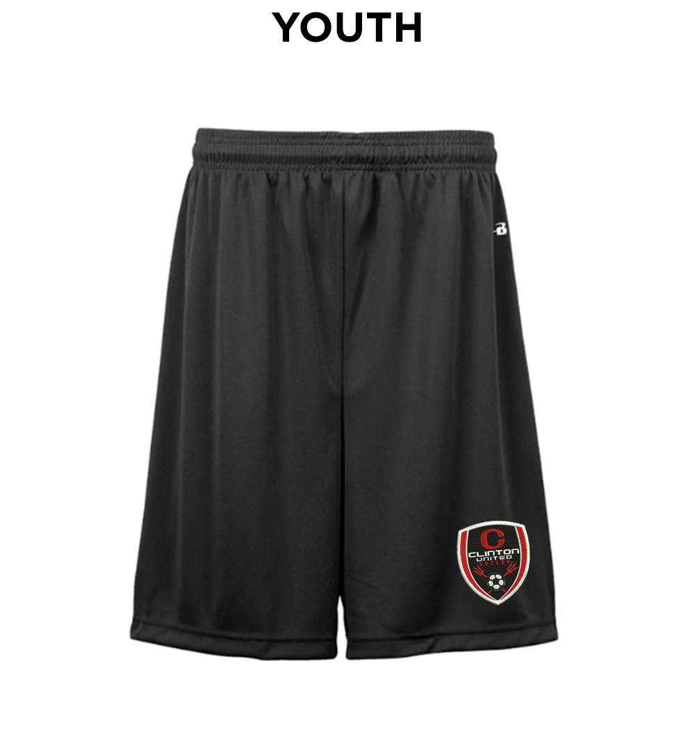 Clinton United Soccer Badger B-Core YOUTH 6 Inch Short-Black