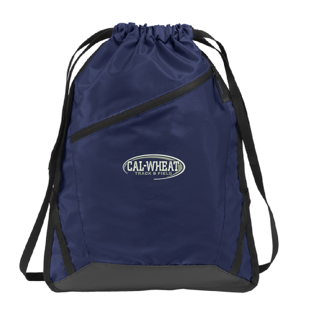 Cal Wheat Track Field Port Authority Zip It Cinch Pack-True Navy