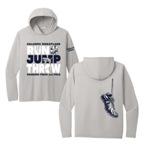 Cal Wheat Track Field Men Performance Pullover Hooded Tee-Silver