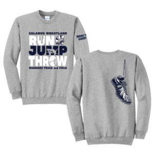 Cal Wheat Track Field Unisex Fleece Crewneck Sweatshirt-Athletic Heather