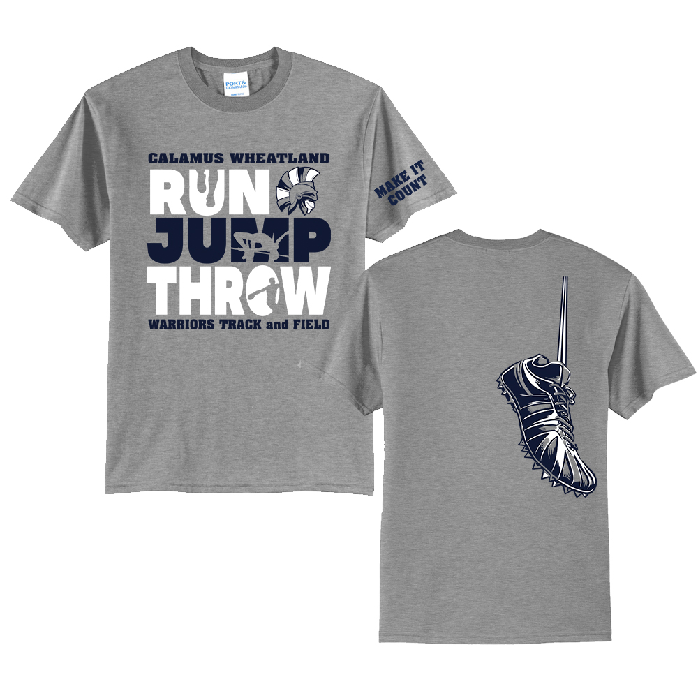 Cal Wheat Track Field Unisex Short Sleeve Tee-Athletic Heather