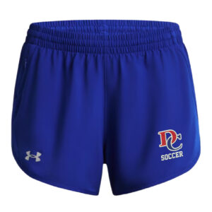 DC Girls Soccer Under Armour UA Fly-By Women’s 3″ Shorts-Royal/White