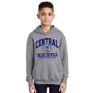 DC Girls Soccer Youth Fleece Hooded Sweatshirt-Athletic heather