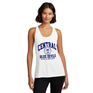 DC Girls Soccer Port Company Women’s Performance Tank-White