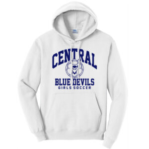 DC Girls Soccer Unisex Fleece Hooded Sweatshirt-White