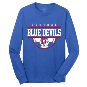 DC Girls Soccer Unisex Cotton Long Sleeve Tee-Royal