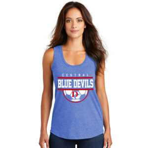 DC Girls Soccer Women’s Perfect Triblend Racerback Tank-Royal Frost