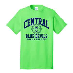 DC Girls Soccer Unisex Short Sleeve Tee-Neon Green