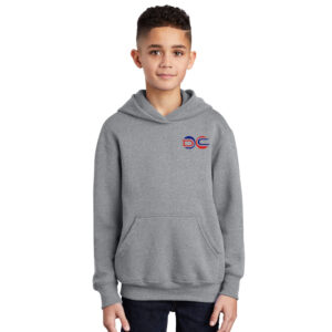 DC Tennis Youth Fleece Hooded Sweatshirt-Athletic heather
