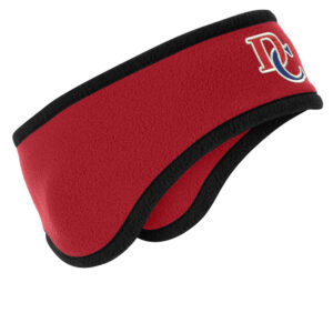 DC Tennis Port Authority Two Color Fleece Headband OSFA-Red